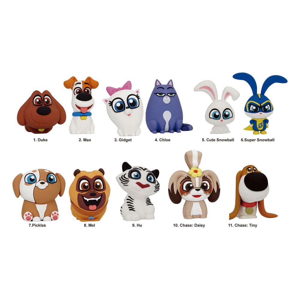 PRE ORDINE - The Secret Life of Pets 3D PVC Bag Clips  Series 1 Display (24)