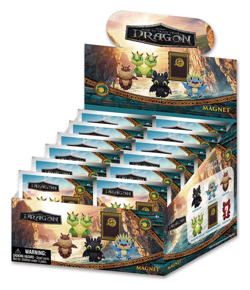 PRE ORDINE - How to Train Your Dragon Magnets blind pack Series 1 Display (12)