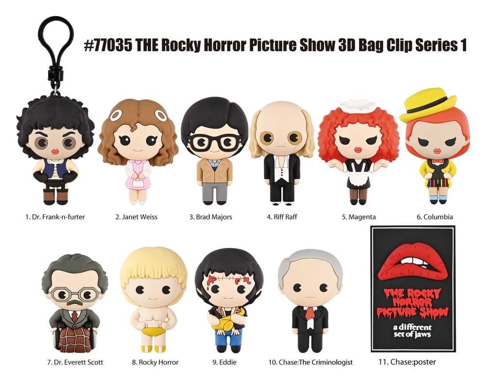 PRE ORDINE - The Rocky Horror Picture Show 3D PVC Bag Clips Series 1 Blind Bag Display (24)