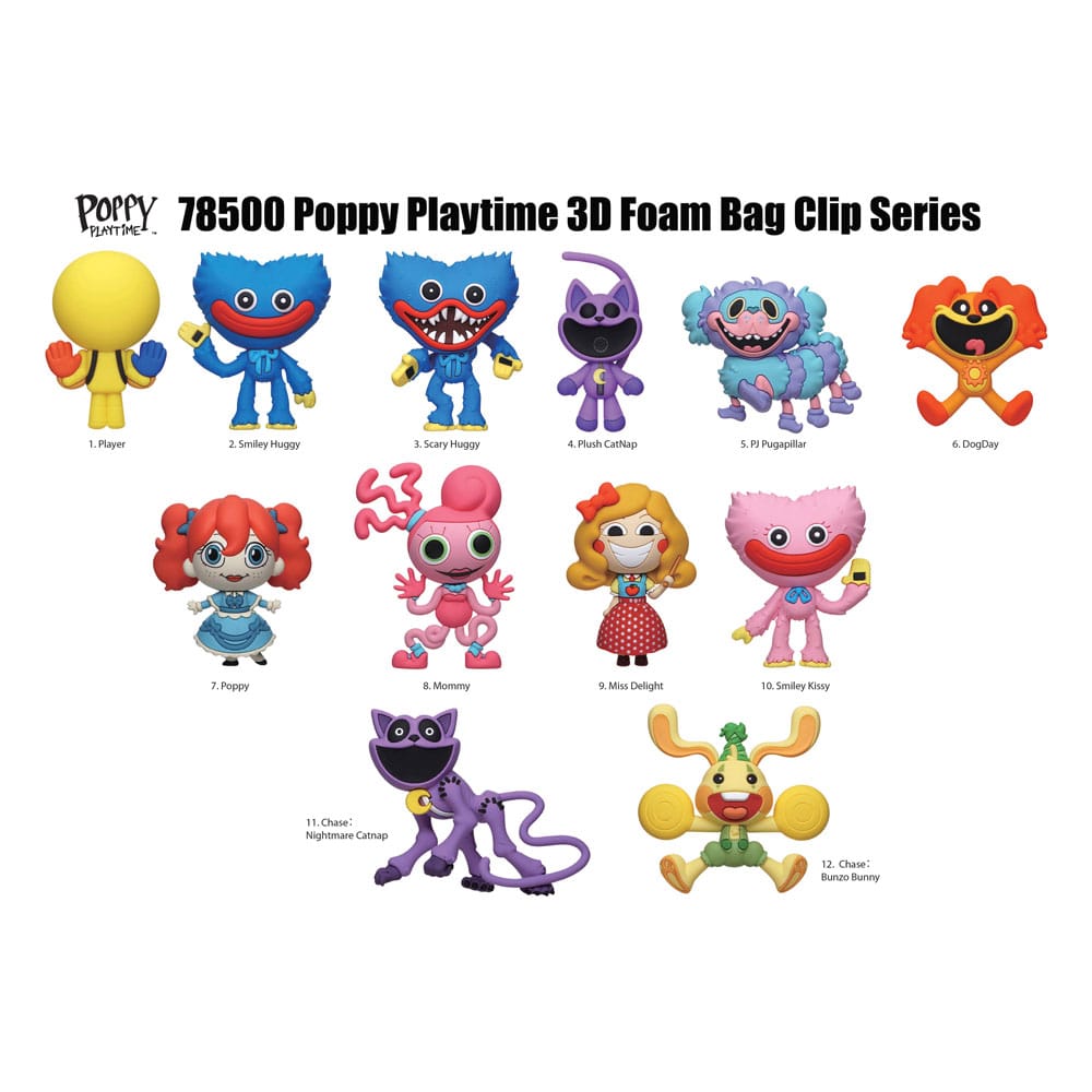 PRE ORDINE - Poppy Playtime PVC Bag Clips Series 1 Display (24)