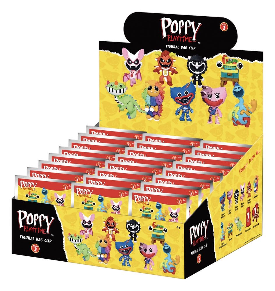 PRE ORDINE - Poppy Playtime 3D Foam Bag Clips Serie 2 Display (24)