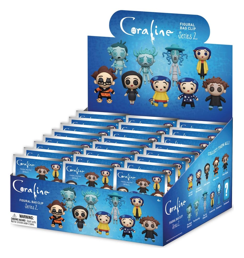 PRE ORDINE - Coraline 3D PVC Bag Clips Series 2 Display (24)