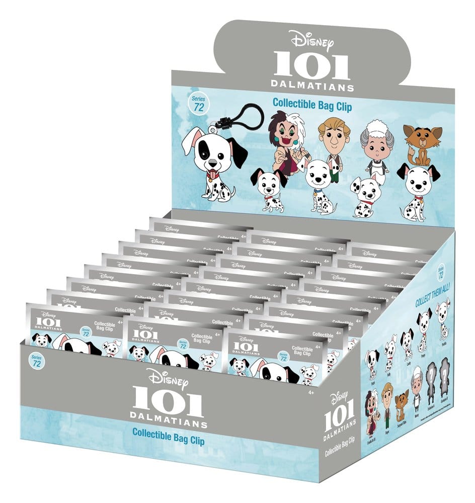 PRE ORDINE - One Hundred and One Dalmatians 3D Foam Bag Clips Serie 72 Display (24)