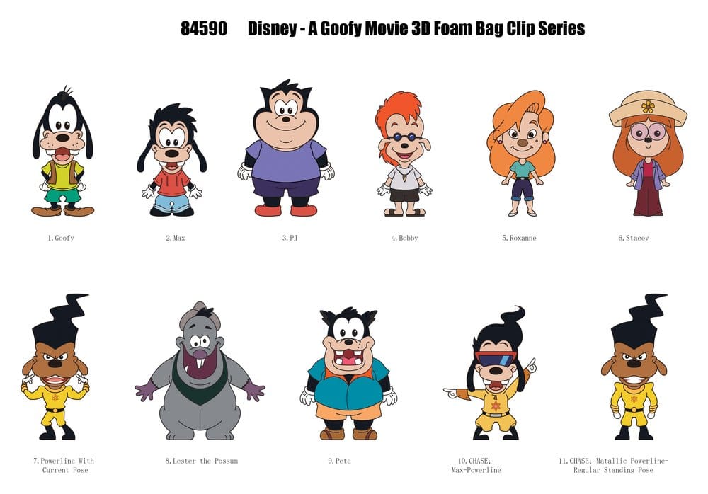 PRE ORDINE - A Goofy Movie 3D Foam Bag Clips Series 74 Display (24)