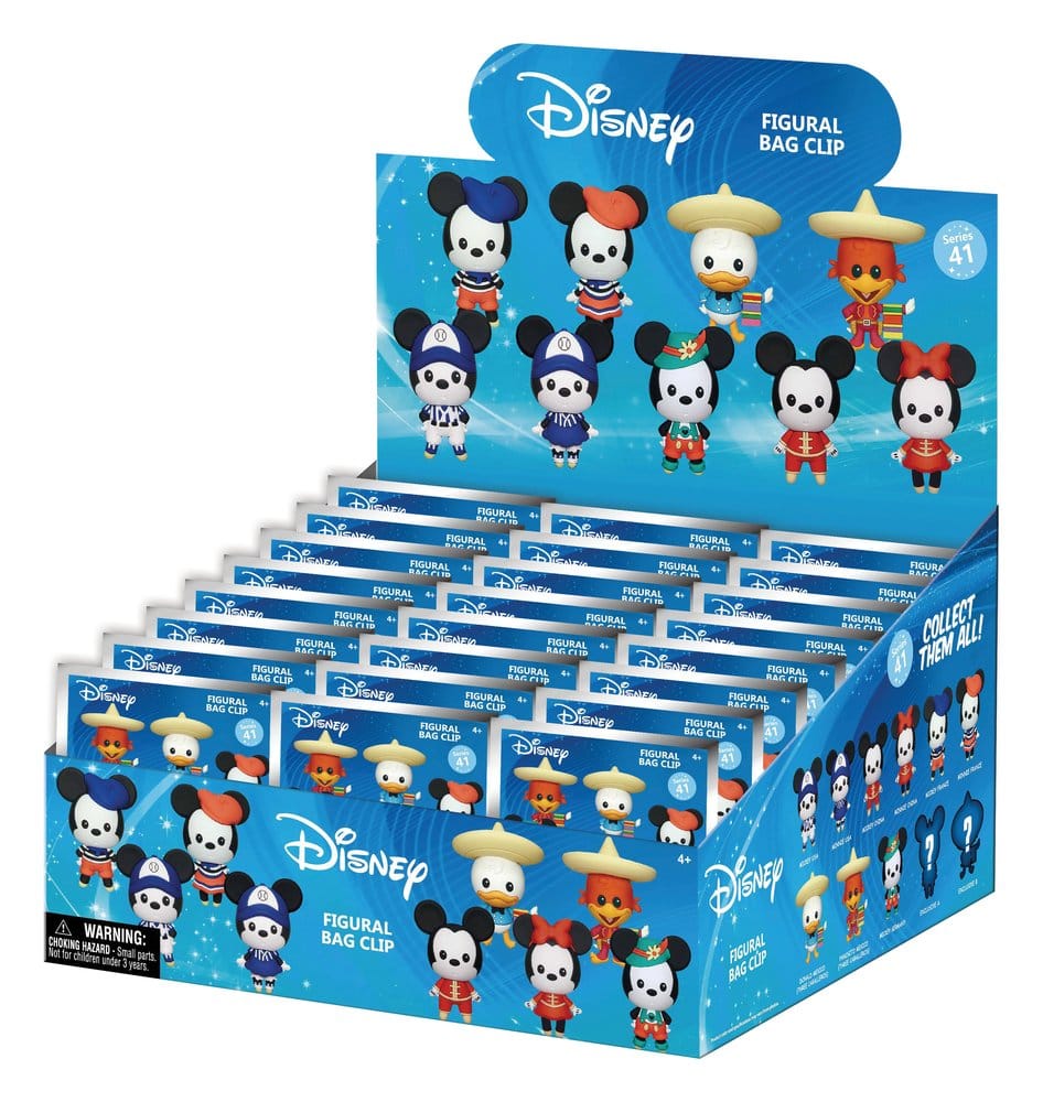 PRE ORDINE - Mickey & Minnie Around the World 3D PVC Bag Clips Series 1 Blind Bag Display (24)
