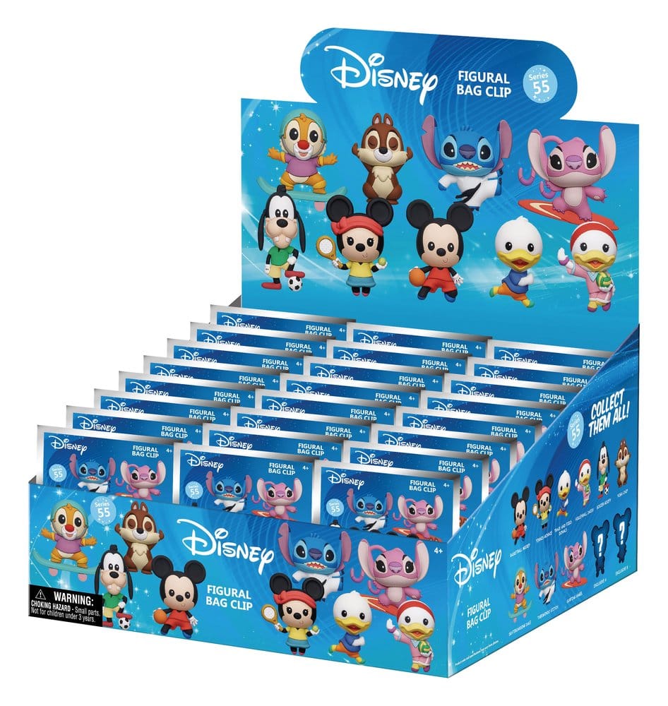 PRE ORDINE - Disney Sports 3D PVC Bag Clips Series 55 Blind Bag Display (24)