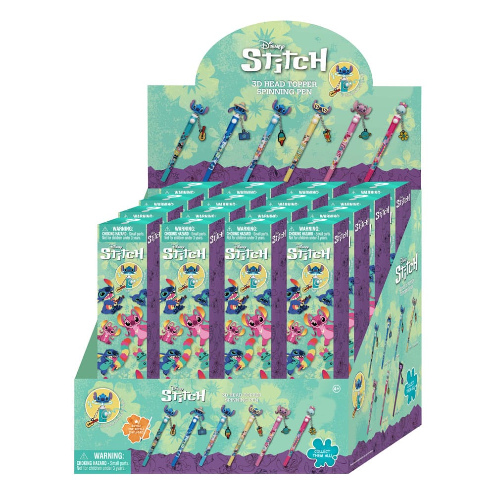 PRE ORDINE - Lilo & Stitch  3D Head Topper Spinning Pen Stitch Display (12)