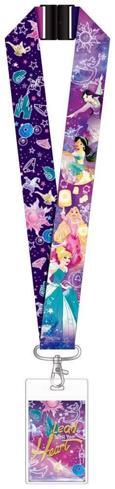 PRE ORDINE - Disney Princess Deluxe Lanyard with Card Holder Lead with your heart