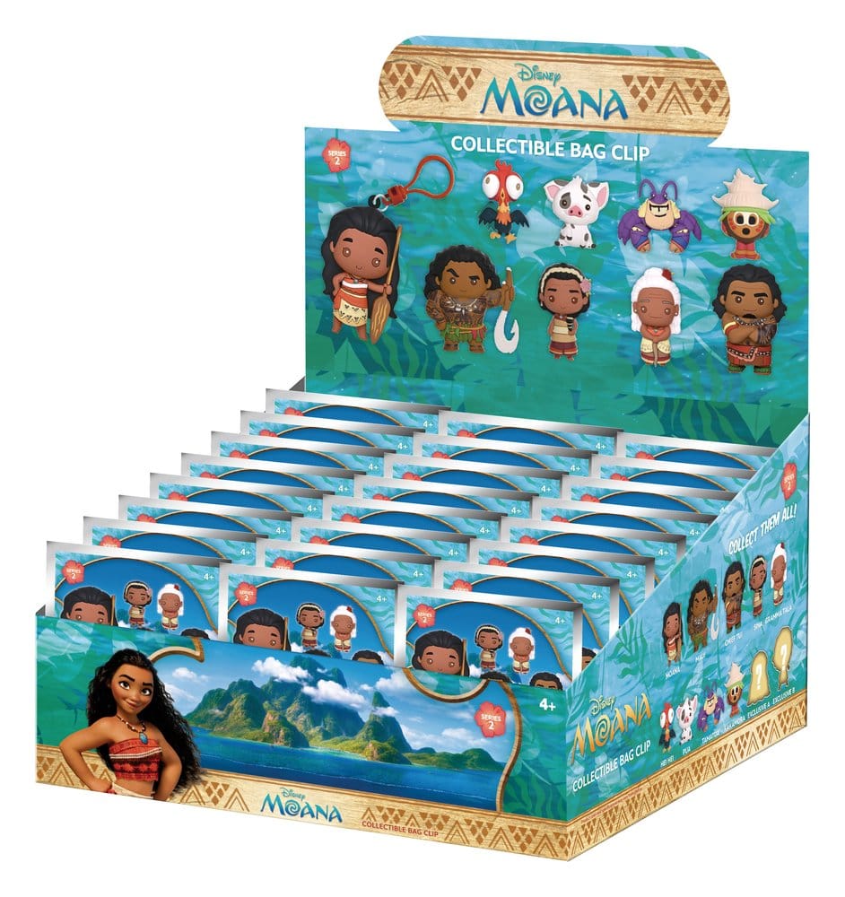 PRE ORDINE - Moana 3D PVC Bag Clips Series 2 Display (24)