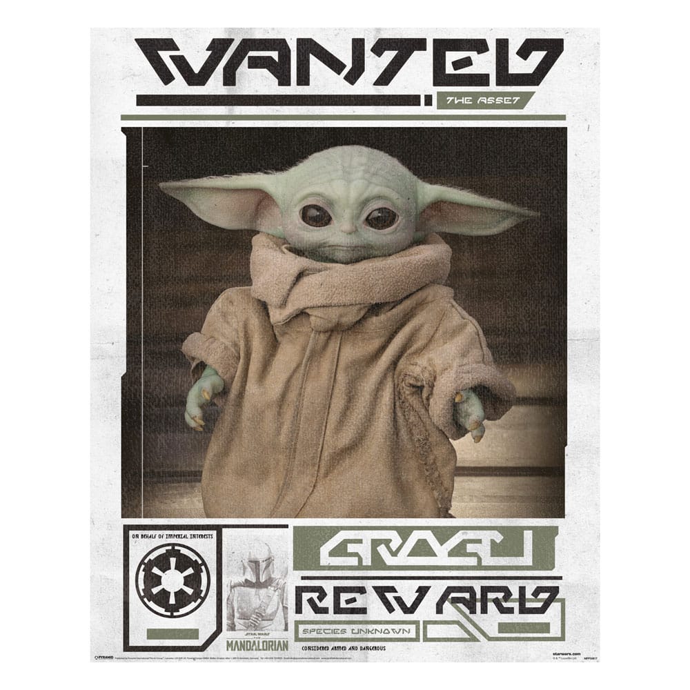 PRE ORDINE - Star Wars: The Mandalorian Poster Pack Grogu Wanted 40 x 50 cm (4)