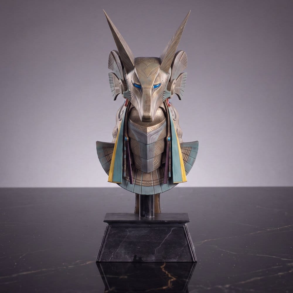 PRE ORDINE - Stargate Desktop Replica Helmet Replica Jackal Guard Helmet Anubis 15 cm