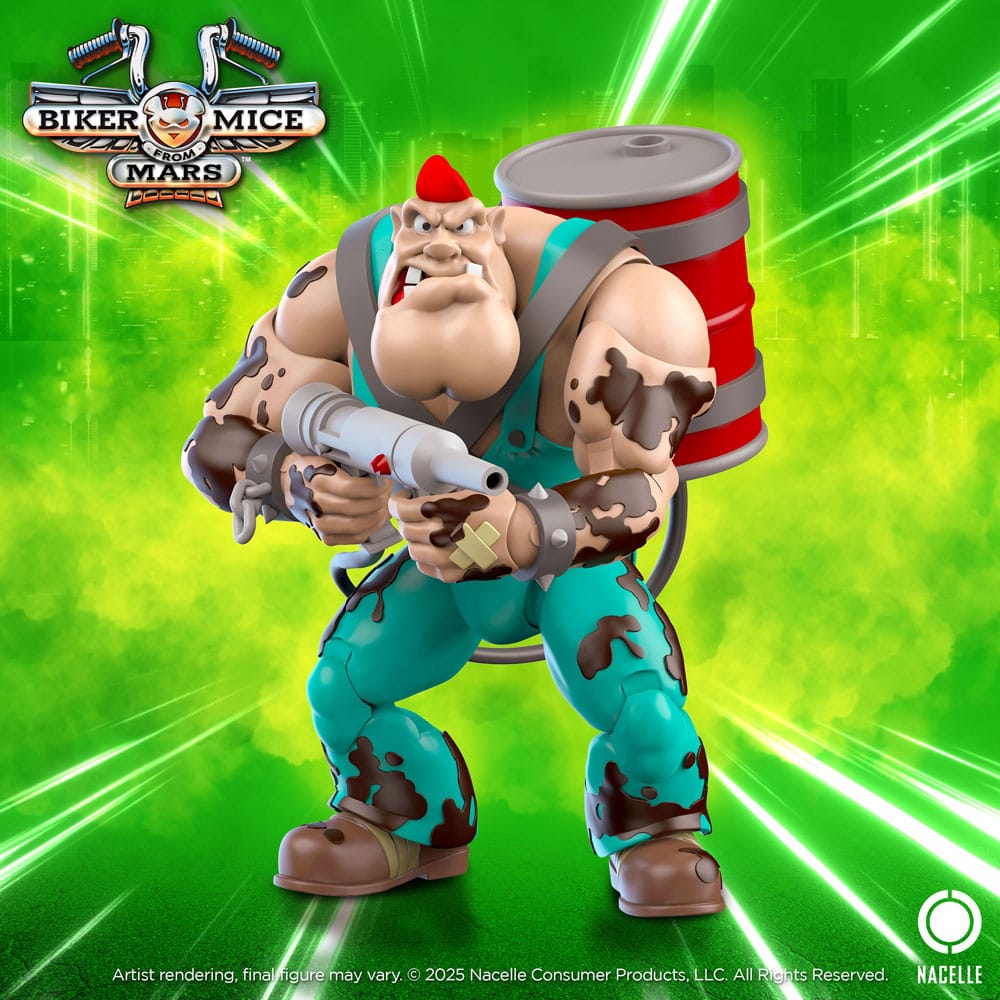 PRE ORDINE - Biker Mice From Mars Action Figure Greasepit 18 cm