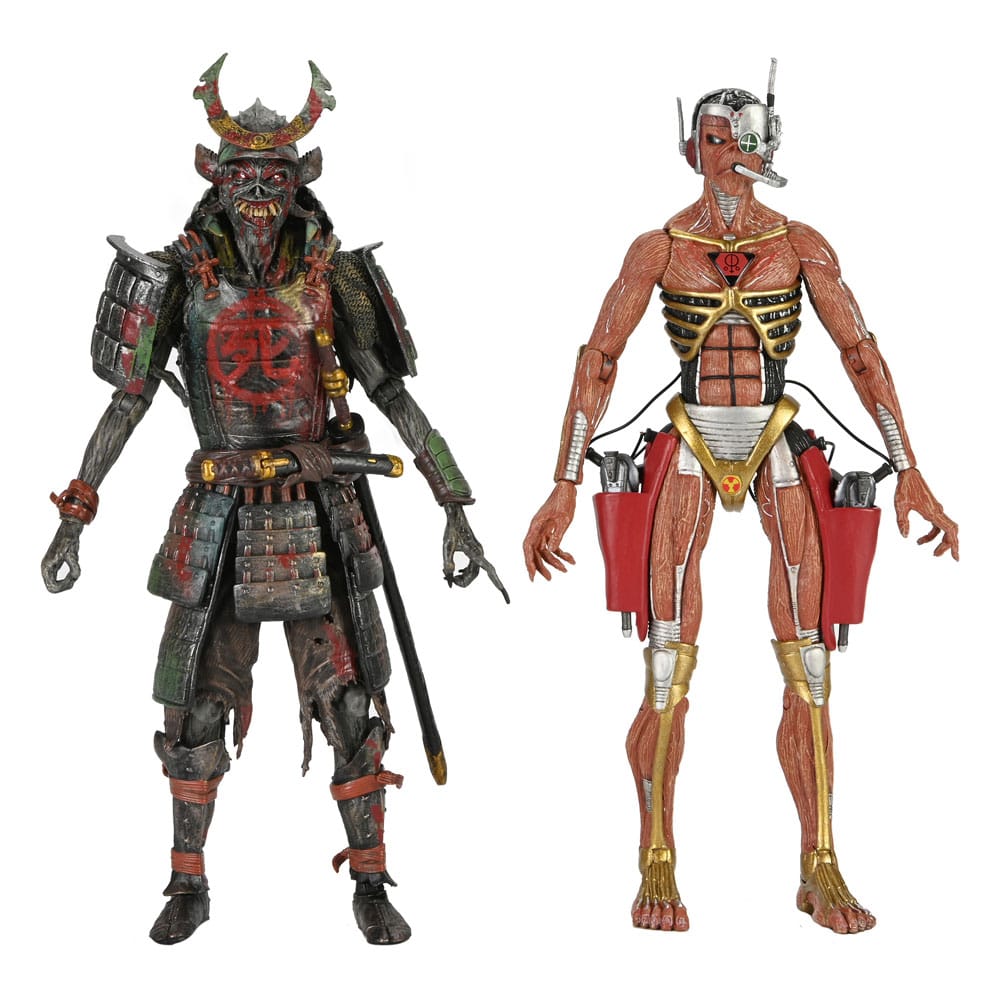 PRE ORDINE - Iron Maiden Future Past World Tour Ultimate Action Figures 2-Pack Senjutsu Eddie and Somewhere in Time Eddie 18 cm