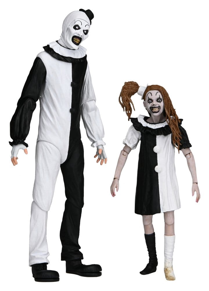 PRE ORDINE - Terrifier 2 2-Pack Action Figures Ultimate Art the Clown & Little Pale Girl 18 cm