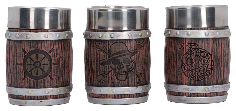 PRE ORDINE - One Piece Shot Glass Set Barrel 8 cm