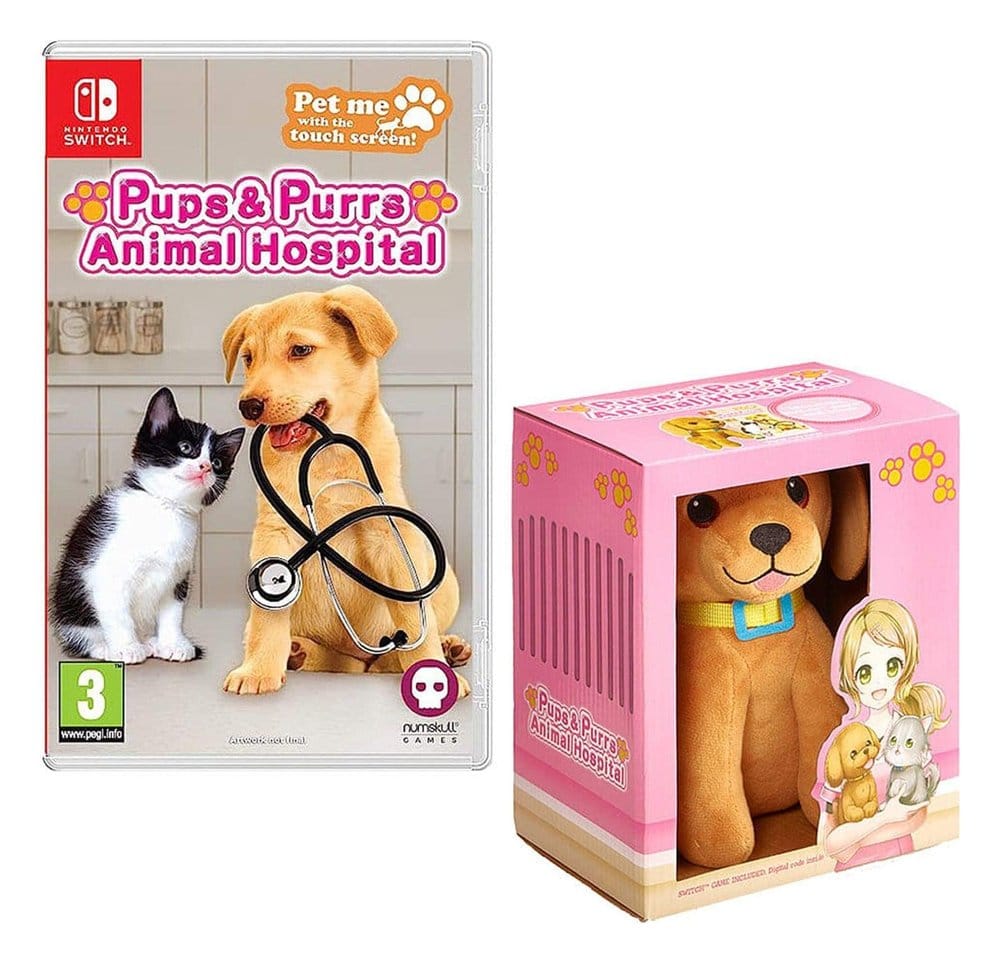 PRE ORDINE - Pups & Purrs Animal Hospital Videogame with plush figure Dog