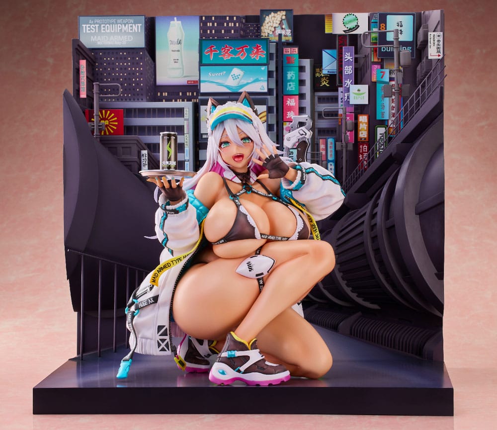PRE ORDINE - Original Character Statue 1/4 Meido-Busou: Ax Street ver. Pixel Philia Edition 37 cm
