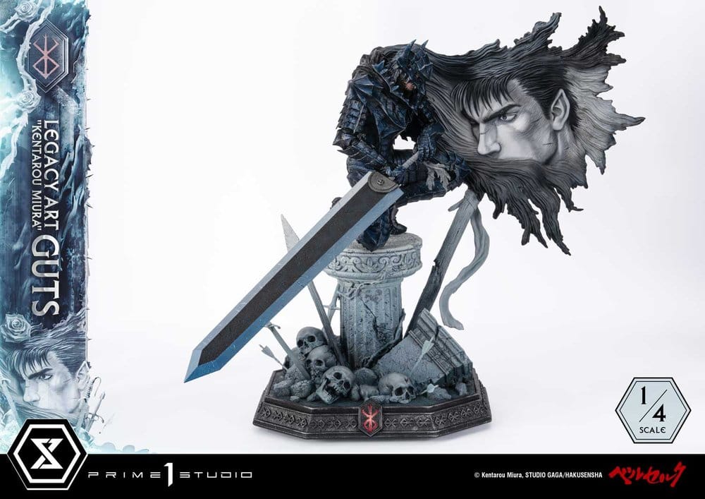 PRE ORDINE - Berserk Legacy Art "Kentarou Miura" Statue 1/4 Guts 74 cm