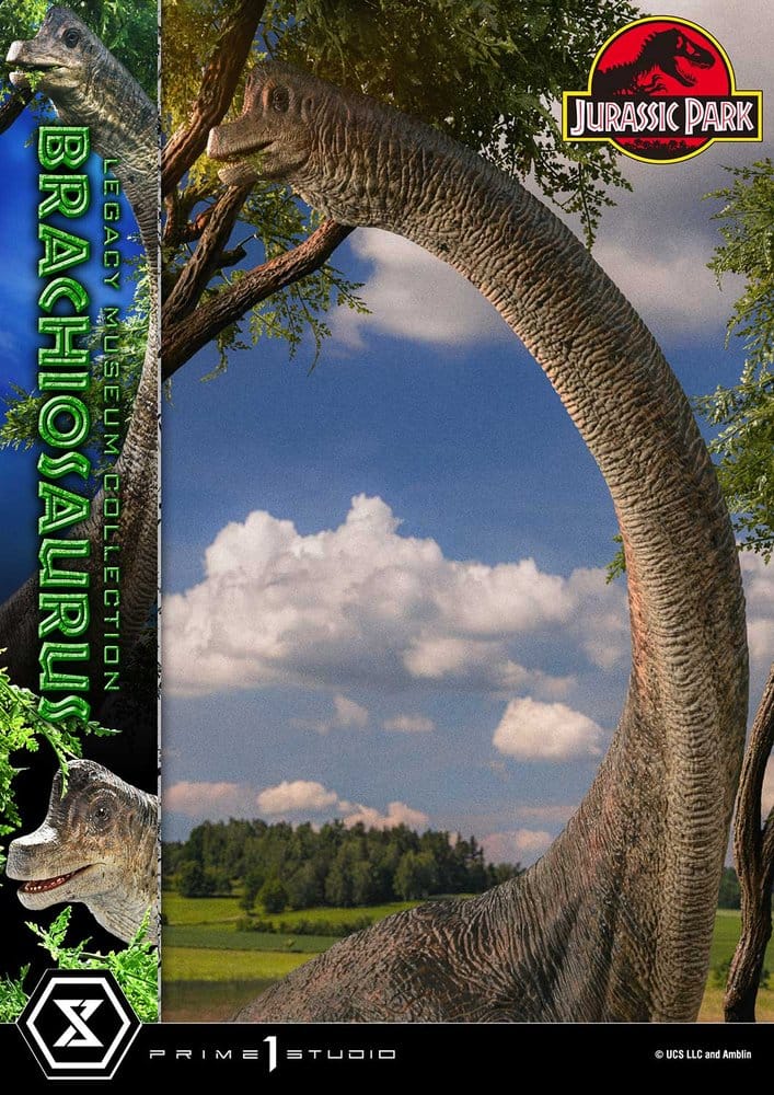 PRE ORDINE - PRIME 1 STUDIO Jurassic Park (Film) Legacy Museum Collection Statue 1/15 Brachiosaurus Bonus Version 128 cm
