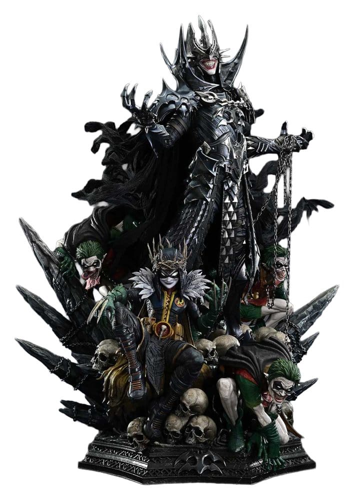 PRE ORDINE - DC Comics Museum Masterline Statue 1/3 Dark Nights: Death Metal The Batman Who Laughs & Robin King Deluxe Version 85 cm