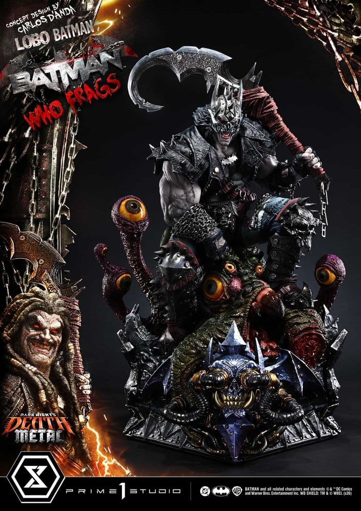 PRE ORDINE - Dark Nights: Death Metal Museum Masterline Statue 1/3 Lobo Batman: Batman Who Frags 81 cm