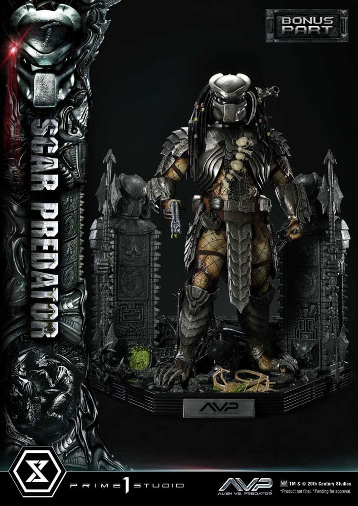 PRE ORDINE - The Alien vs. Predator Museum Masterline Series Statue 1/3 Scar Predator Deluxe Bonus Version 93 cm
