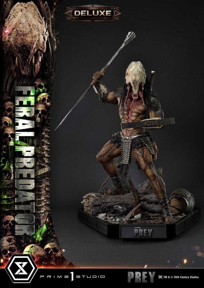 PRE ORDINE - Prey (Movie) Museum Masterline Series Statue 1/3 Feral Predator Deluxe Bonus Version 89 cm