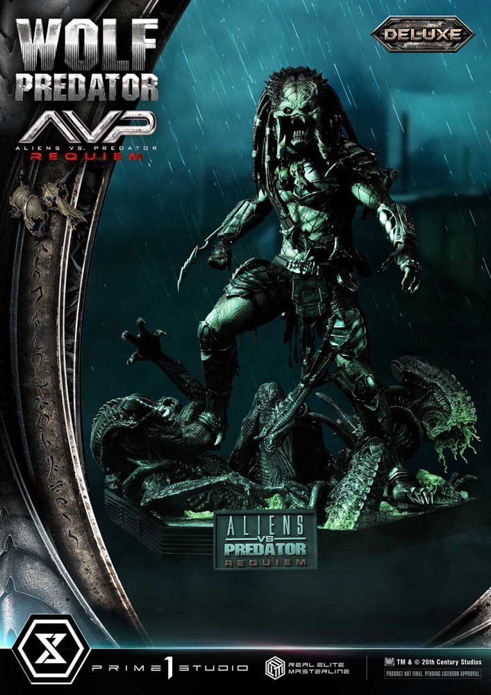 PRE ORDINE - Alien vs. Predator Real Elite Masterline Series Statue 1/3 Requiem Wolf Predator Deluxe Bonus Ver. 95 cm