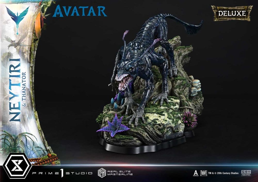 PRE ORDINE - Avatar (Film) Real Elite Masterline Series Statue 1/4 Neytiri & Thanator Deluxe Bonus Version 75 cm
