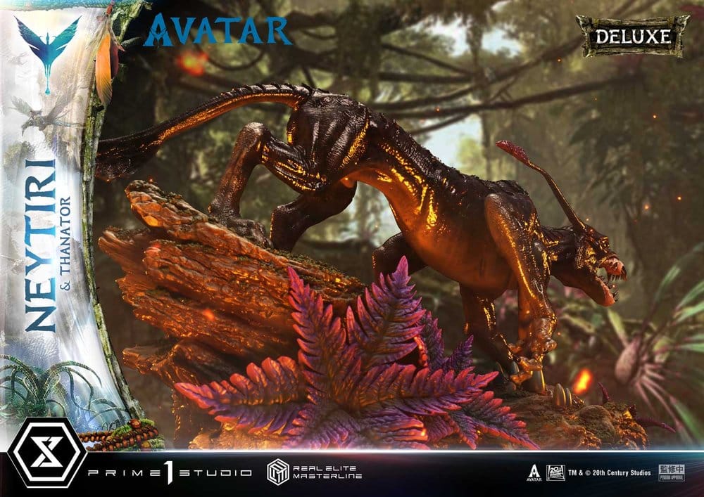 PRE ORDINE - Avatar (Film) Real Elite Masterline Series Statue 1/4 Neytiri & Thanator Deluxe Bonus Version 75 cm