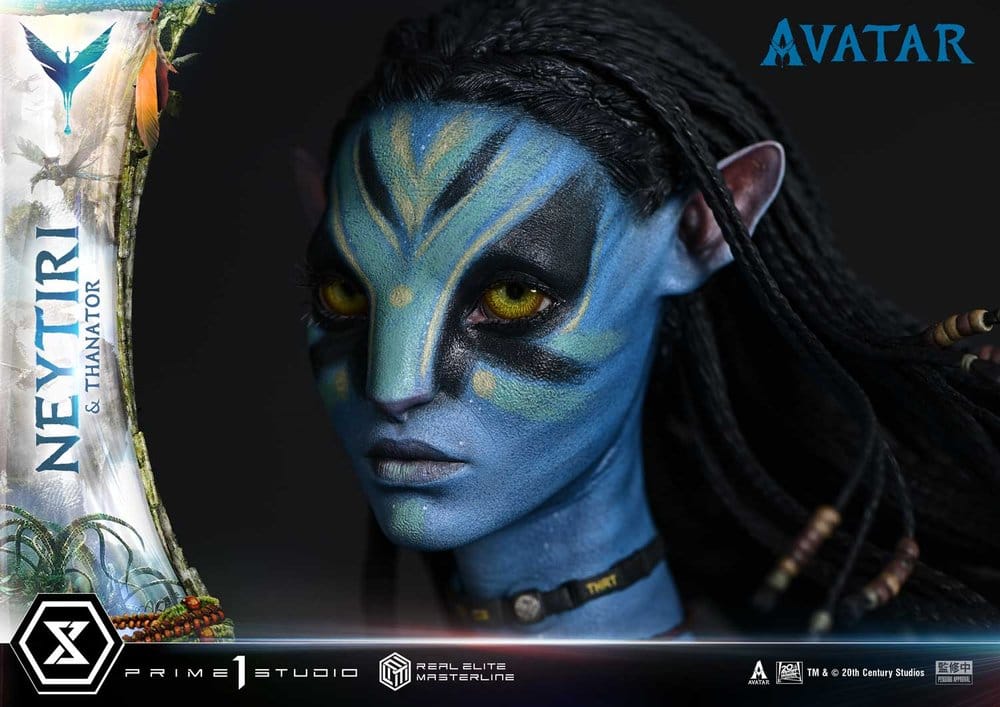 PRE ORDINE - Avatar (Film) Real Elite Masterline Series Statue 1/4 Neytiri & Thanator Deluxe Bonus Version 75 cm