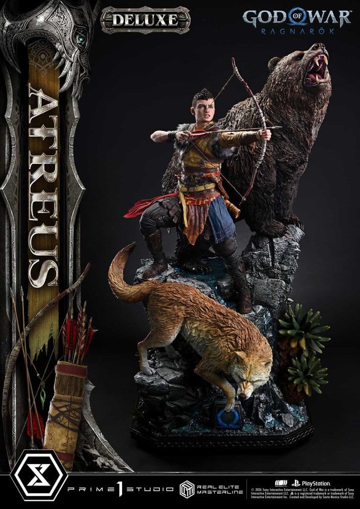 PRE ORDINE - God of War: Ragnarok Real Elite Masterline Statue 1/3 Atreus DX Bonus Version 96 cm