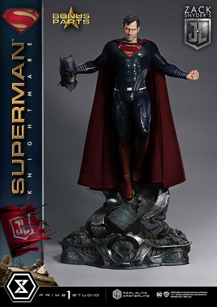 PRE ORDINE - Zack Snyder's Justice League Real Elite Masterline Series Statue 1/3 Superman Knightmare Color Edition Deluxe Bonus Ver. 95 cm
