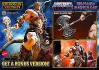 PRE ORDINE - Masters of the Universe Real Elite Masterline Series Statue 1/4 He-Man & Battle Cat Ultimate Bonus Version 86 cm