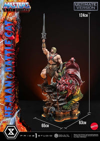 PRE ORDINE - Masters of the Universe Real Elite Masterline Series Statue 1/4 He-Man & Battle Cat Ultimate Bonus Version 86 cm