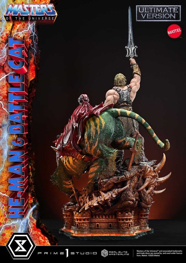 PRE ORDINE - Masters of the Universe Real Elite Masterline Series Statue 1/4 He-Man & Battle Cat Ultimate Bonus Version 86 cm