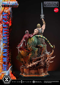 PRE ORDINE - Masters of the Universe Real Elite Masterline Series Statue 1/4 He-Man & Battle Cat Ultimate Bonus Version 86 cm
