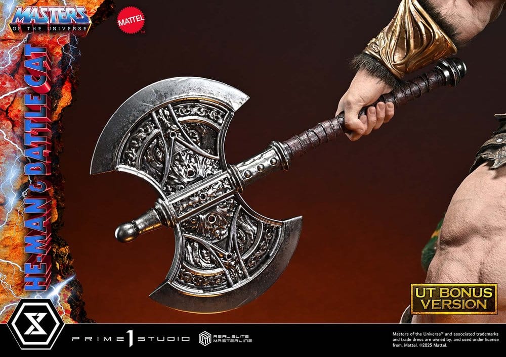 PRE ORDINE - Masters of the Universe Real Elite Masterline Series Statue 1/4 He-Man & Battle Cat Ultimate Bonus Version 86 cm