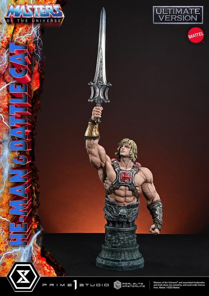 PRE ORDINE - Masters of the Universe Real Elite Masterline Series Statue 1/4 He-Man & Battle Cat Ultimate Bonus Version 86 cm