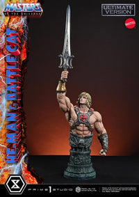 PRE ORDINE - Masters of the Universe Real Elite Masterline Series Statue 1/4 He-Man & Battle Cat Ultimate Bonus Version 86 cm