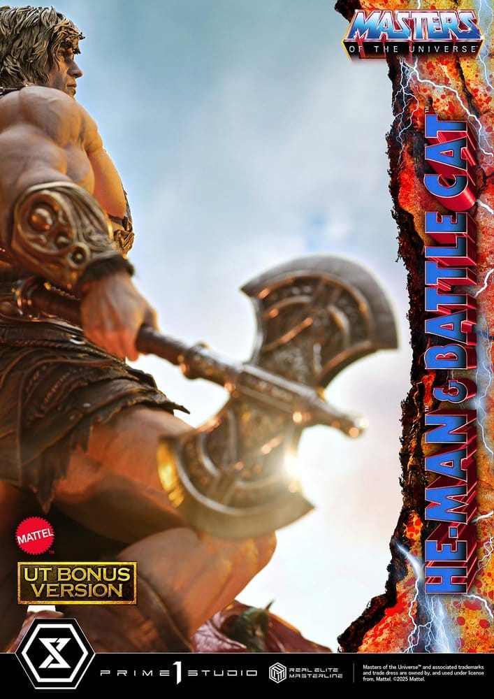 PRE ORDINE - Masters of the Universe Real Elite Masterline Series Statue 1/4 He-Man & Battle Cat Ultimate Bonus Version 86 cm