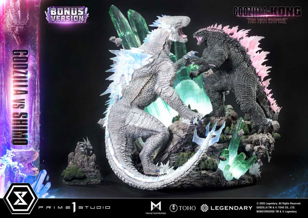 PRE ORDINE - Godzilla x Kong: The New Empire Ultimate Diorama Masterline Series Statue Godzilla vs Shimo Bonus Version 86 cm