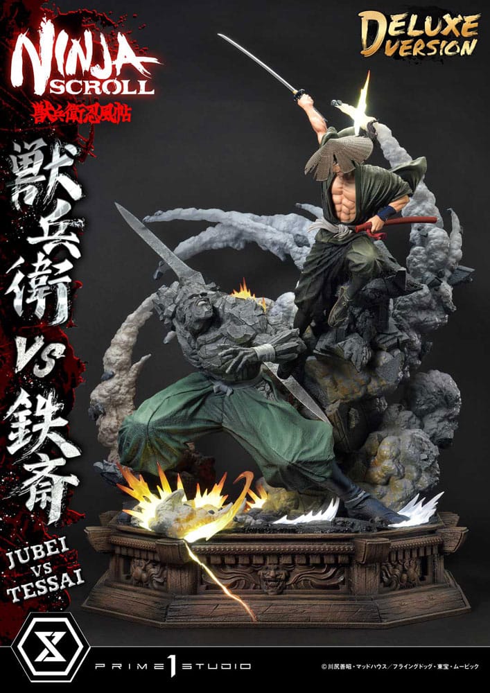 PRE ORDINE - Ninja Scroll Ultimate Premium Masterline Series Statue 1/4 Jubei Versus Tessai Deluxe Bonus Version 101 cm