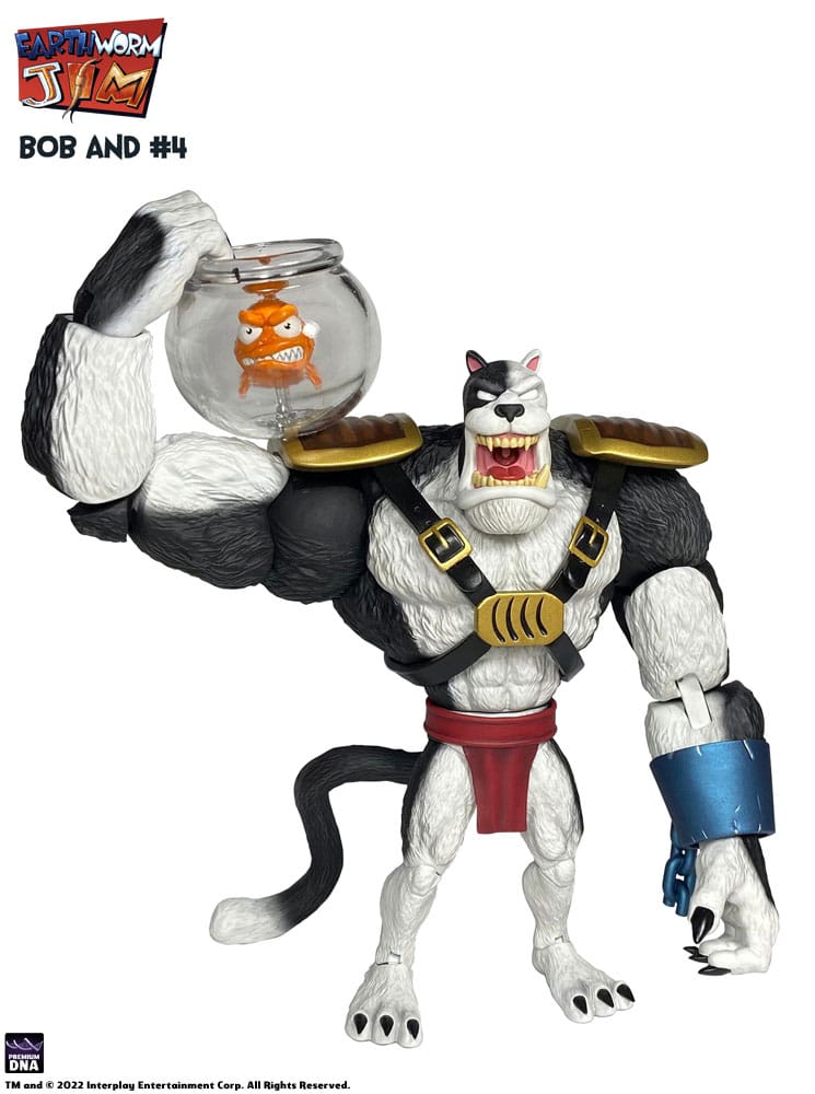 PRE ORDINE - Earthworm Jim Action Figure Wave 1: Bob the Killer Goldfish & #4 15 cm