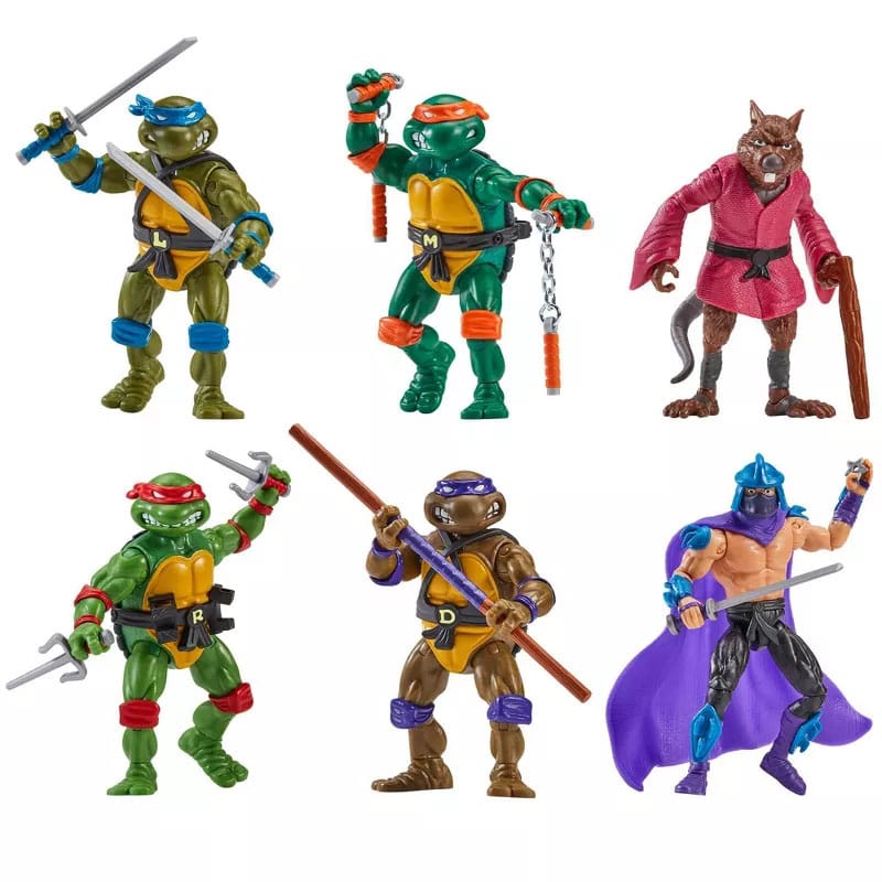 PLAYMATES - Teenage Mutant Ninja Turtles 6-Pack Action Figures 1988 Remastered heo EU Exclusive