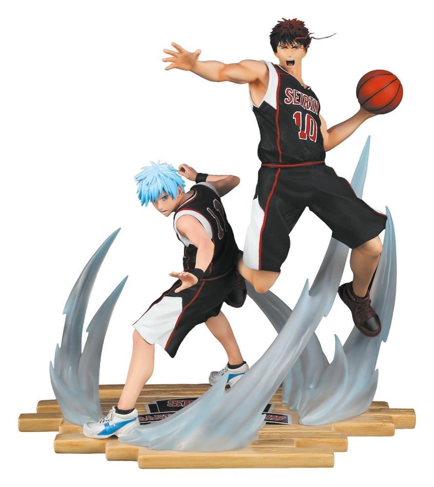 PRE ORDINE - Kuroko's Basket Resin Statue 1/6 Tetsuya Kuroko & Taiga Kagami Black Jersey Edition 41 cm