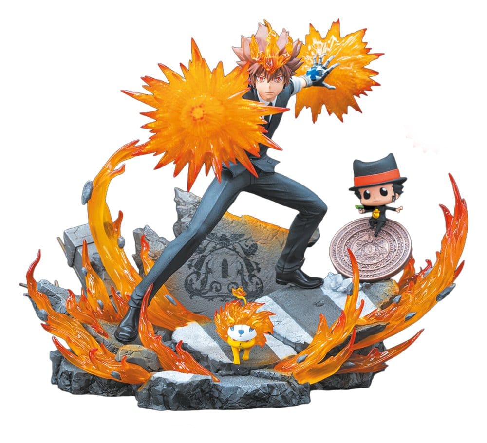 PRE ORDINE - Reborn Resin Statue 1/6 Tsuna, Reborn & Natsu 37 cm