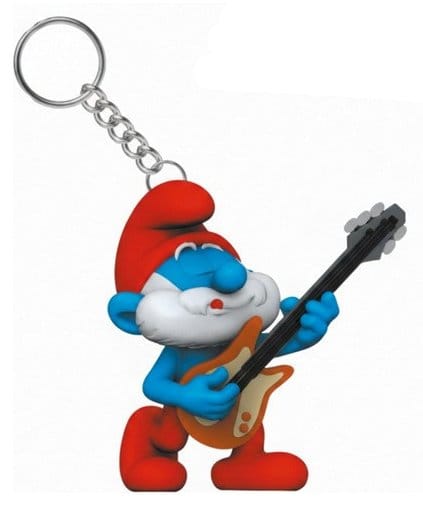 PRE ORDINE - The Smurfs Keychain Papa Smurf with Guitar