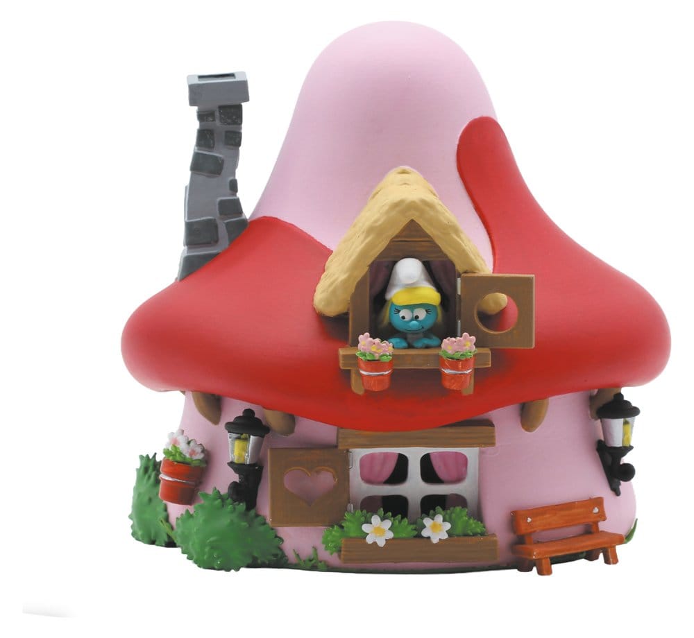 PRE ORDINE - The Smurfs: Money Box Mushroom House Smurfette 15 cm