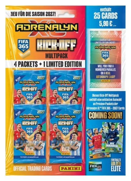 PRE ORDINE - FIFA 365 Adrenalyn XL 2027 Trading Cards Kick-Off Multipack *German Version*